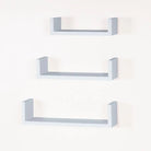 Hudson Foiled White U-shape Floating Shelf Kit by Core - Price Crash Furniture