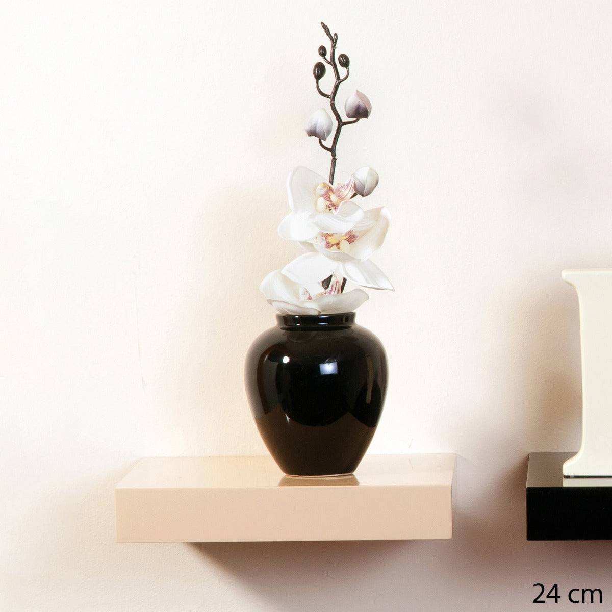 Hudson Gloss Cream 24cm Floating Shelf Kit by Core - Price Crash Furniture