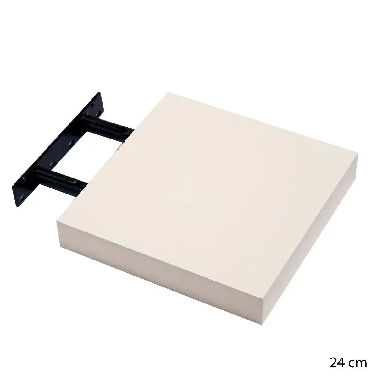 Hudson Gloss Cream 24cm Floating Shelf Kit by Core - Price Crash Furniture