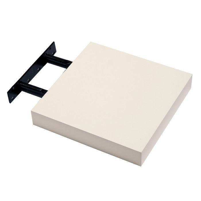 Hudson Gloss Cream 24cm Floating Shelf Kit by Core - Price Crash Furniture