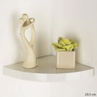 Hudson Gloss Cream 29.5cm Corner Shelf Kit by Core - Price Crash Furniture