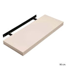 Hudson Gloss Cream 90cm Floating Shelf Kit by Core - Price Crash Furniture
