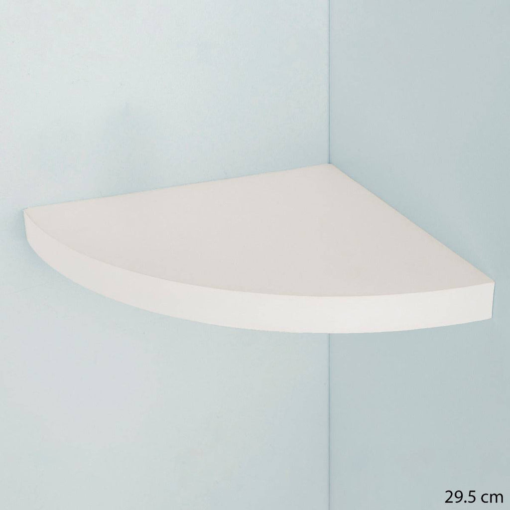 Hudson Gloss White 29.5cm Corner Shelf Kit by Core - Price Crash Furniture