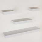 Hudson White 4 Piece Narrow Wall Shelf Set by Core - Price Crash Furniture