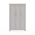 Lisbon 3 door wardrobe in grey & oak by TAD - Price Crash Furniture