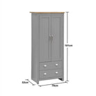 Lisbon 3 Piece Bedroom Set: 2 door 2 drawer wardrobe 4 drawer chest 1 drawer bedside - Price Crash Furniture