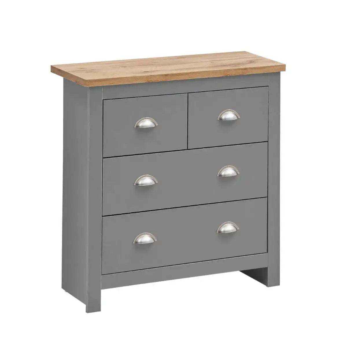 Lisbon 3 Piece Bedroom Set: 2 door 2 drawer wardrobe 4 drawer chest 1 drawer bedside - Price Crash Furniture