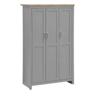 Lisbon Grey Set: 3 door wardrobe 7 drawer chest 1 drawer bedside - Price Crash Furniture