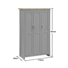 Lisbon Grey Set: 3 door wardrobe 7 drawer chest 1 drawer bedside - Price Crash Furniture
