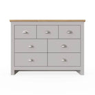 Lisbon 7 drawer chest of drawers by TAD in Grey - Price Crash Furniture