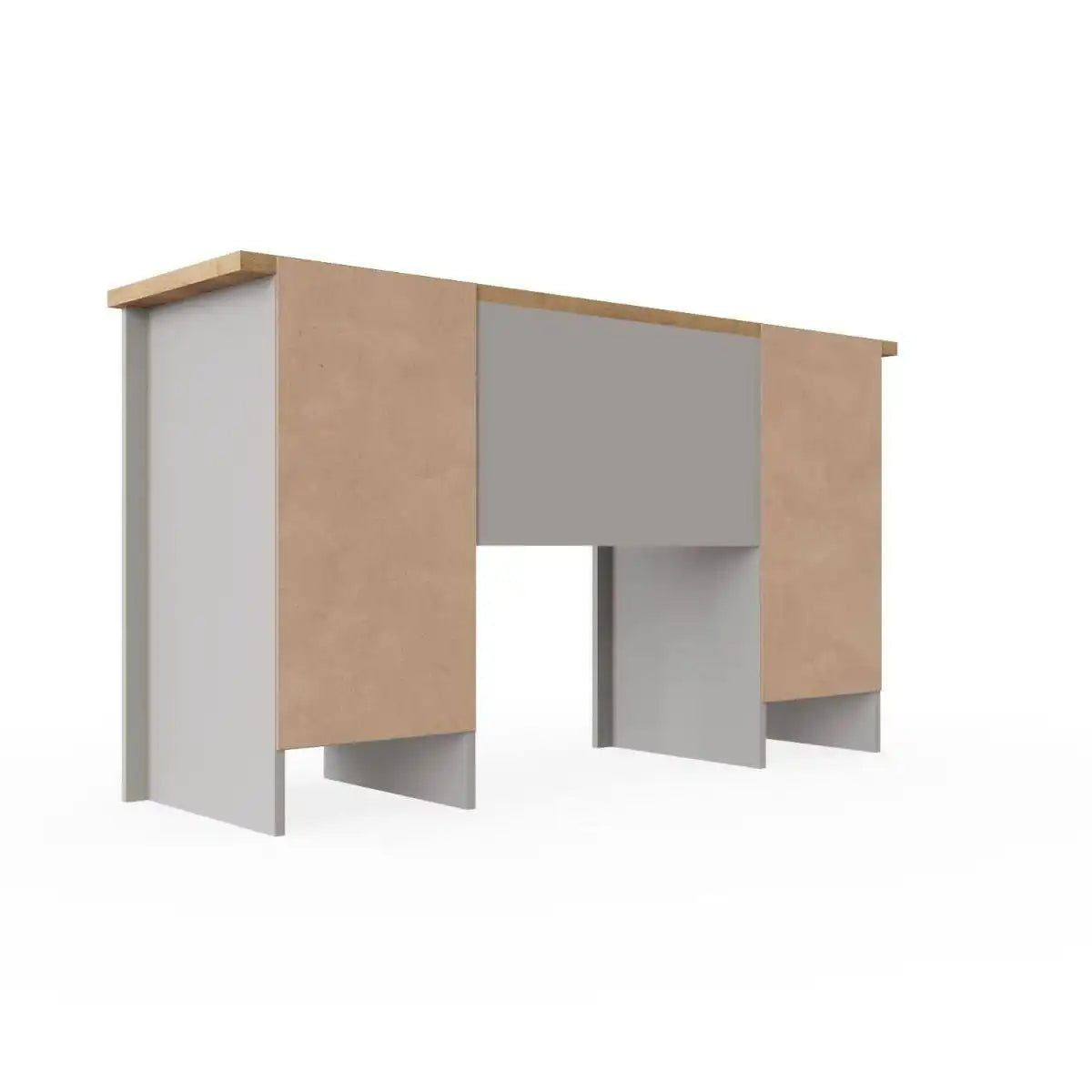 Lisbon laptop desk table in grey & oak by TAD - Price Crash Furniture