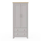 Lisbon 2 door 2 drawer wardrobe in grey & oak by TAD - Price Crash Furniture