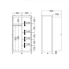 Madrid Tall Wardrobe with 2 Doors in Matt Black - Price Crash Furniture