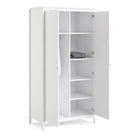 Madrid Tall Wardrobe with 2 Doors in White - Price Crash Furniture