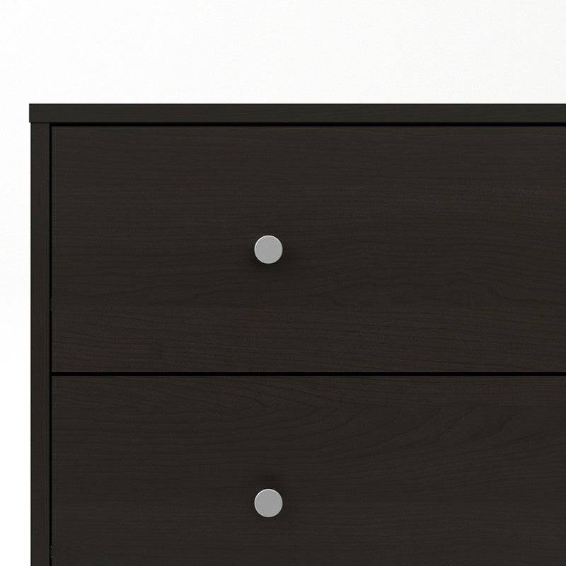 May 5 Drawer Chest of Drawers in Black - Price Crash Furniture