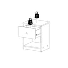 May Bedside Cabinet with 1 Drawer in Black - Price Crash Furniture