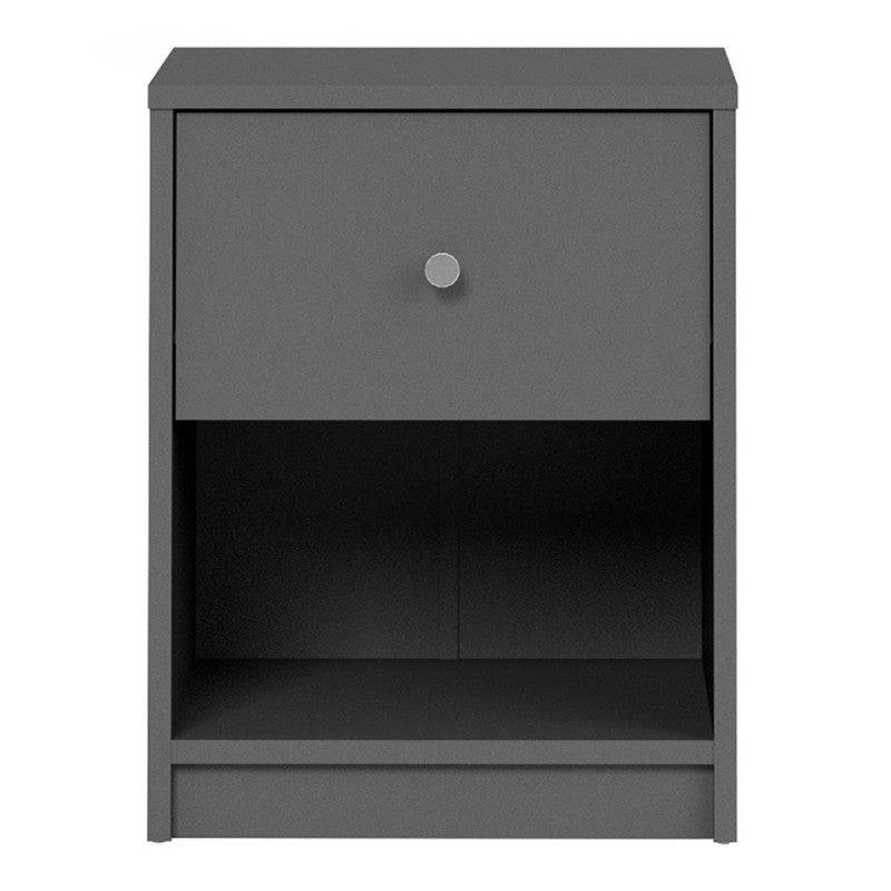 May Bedside Cabinet with 1 Drawer in Coffee - Price Crash Furniture