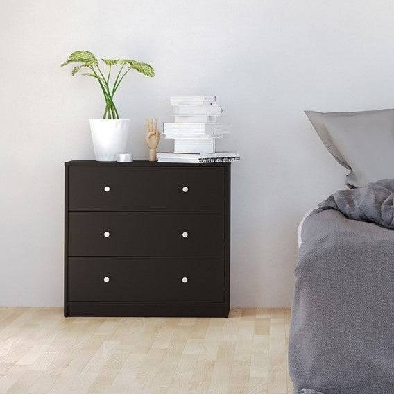 May Bedside Cabinet with 1 Drawer in White - Price Crash Furniture