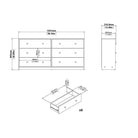 May Chest of 6 Drawers (3+3) in Black - Price Crash Furniture
