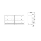 May Chest of 6 Drawers (3+3) in Black - Price Crash Furniture