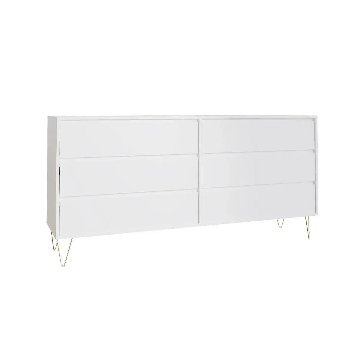Monaco 6 Drawer Chest of Drawers in White - Price Crash Furniture