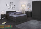 Naia 3 Drawer Chest of Drawers in Black Matt - Price Crash Furniture
