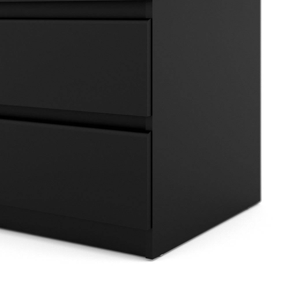 Naia 5 Drawer Chest Of Drawers in Black Matt - Price Crash Furniture