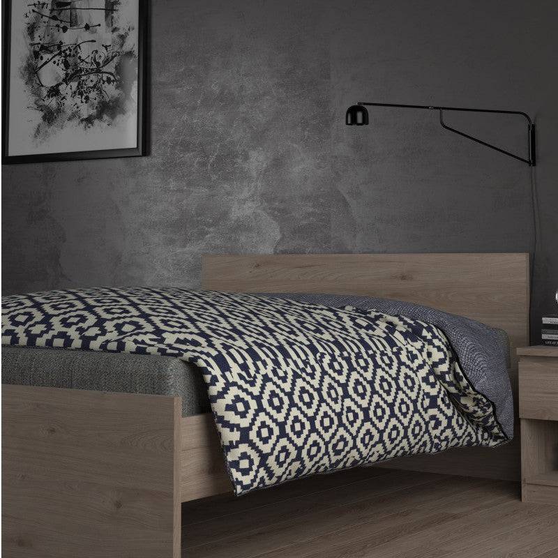 Naia Double Bed 4ft6in (140x190 cm) in Jackson Hickory Oak - Price Crash Furniture
