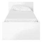 Naia Single Bed 3ft (90x190 cm) in White High Gloss - Price Crash Furniture
