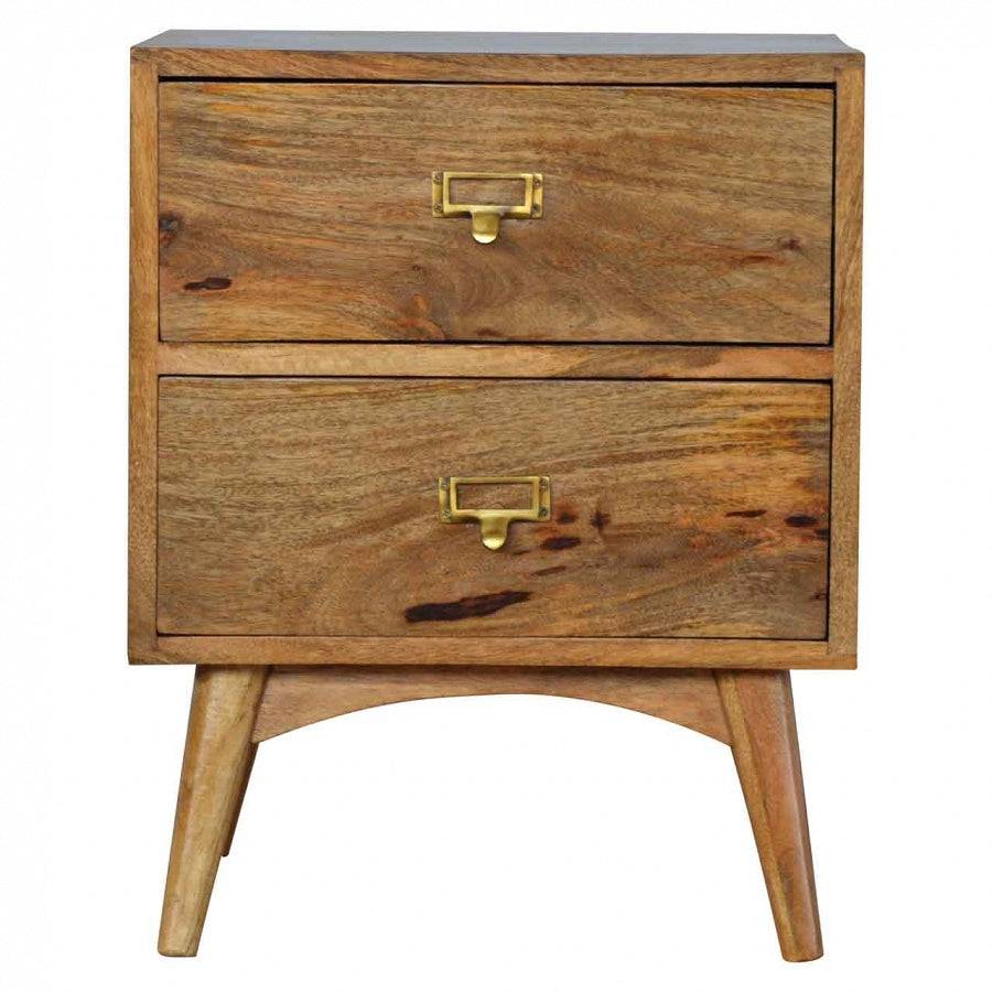 Nordic Style Two Drawer Bedside - Price Crash Furniture