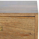 Brass Metal Slot Bedside - Price Crash Furniture