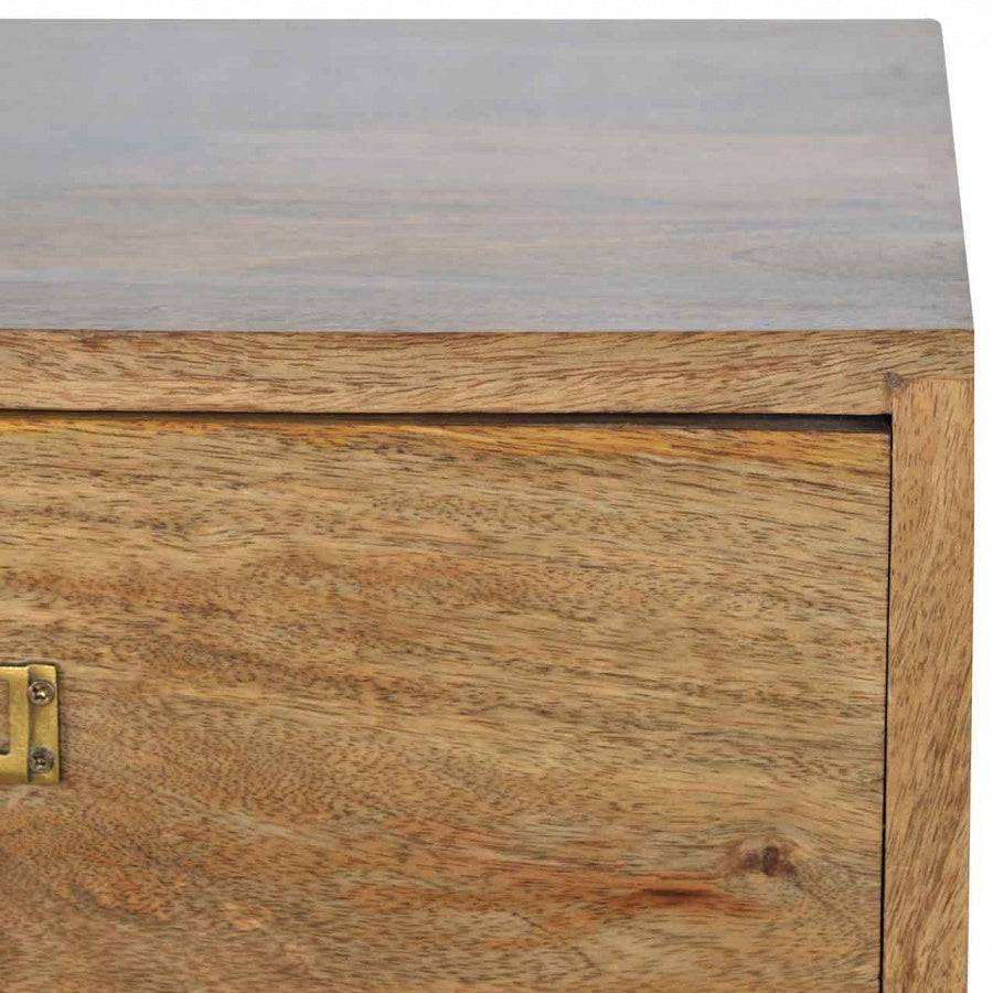Brass Metal Slot Bedside - Price Crash Furniture