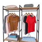Claire Bedroom Double Open Wardrobe in Riviera Oak - Price Crash Furniture