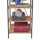 Claire Bedroom Open Wardrobe with 4 Shelves in Riviera Oak - Price Crash Furniture