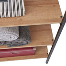 Claire Bedroom Open Wardrobe with 4 Shelves in Riviera Oak - Price Crash Furniture