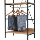 Claire Bedroom Open Wardrobe 3 Shelves in Riviera Oak - Price Crash Furniture