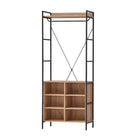 Claire Bedroom Open Wardrobe with 8 Shelves in Light Oak - Price Crash Furniture