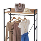 Claire Bedroom Open Wardrobe with 8 Shelves in Light Oak - Price Crash Furniture