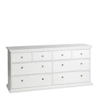 Paris 8 Drawer Chest of Drawers In White - Price Crash Furniture