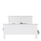 Paris Double Bed (140 x 200) In White - Price Crash Furniture