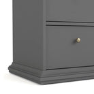 Paris Wardrobe With 2 Doors 1 Drawer 2 Shelves In Matt Grey - Price Crash Furniture