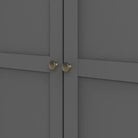 Paris Wardrobe With 2 Doors In Matt Grey - Price Crash Furniture