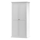 Paris Wardrobe with 2 Doors In White - Price Crash Furniture
