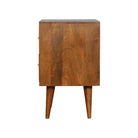 Patchwork Pattern Writing & Laptop Desk in Chestnut-effect Mango Wood - Price Crash Furniture