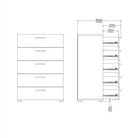 Pepe Black 5 Drawer Chest of Drawers - Price Crash Furniture