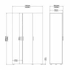 Pepe Black Wardrobe with 3 doors - Price Crash Furniture