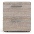 Pepe Truffle Oak 2 Drawer Bedside Table - Price Crash Furniture