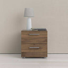 Pepe Walnut 2 Drawer Bedside Table - Price Crash Furniture