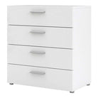 Pepe White 4 Drawer Chest of Drawers - Price Crash Furniture