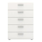 Pepe White 5 Drawer Chest of Drawers - Price Crash Furniture